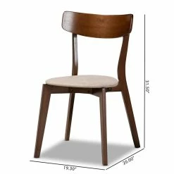 Deals 🔔 Baxton Studio Iora Light Beige Fabric Upholstered Wood 4-Piece Dining Chair Set 🎁 -Cheap Office Chairs Store 2003488 5 L
