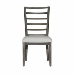 Budget 🥰 Liberty Furniture Modern Farmhouse Dark Gray Ladder Back Side Chair (RTA)-Set Of 2 ✔️ -Cheap Office Chairs Store 2004300 8 L