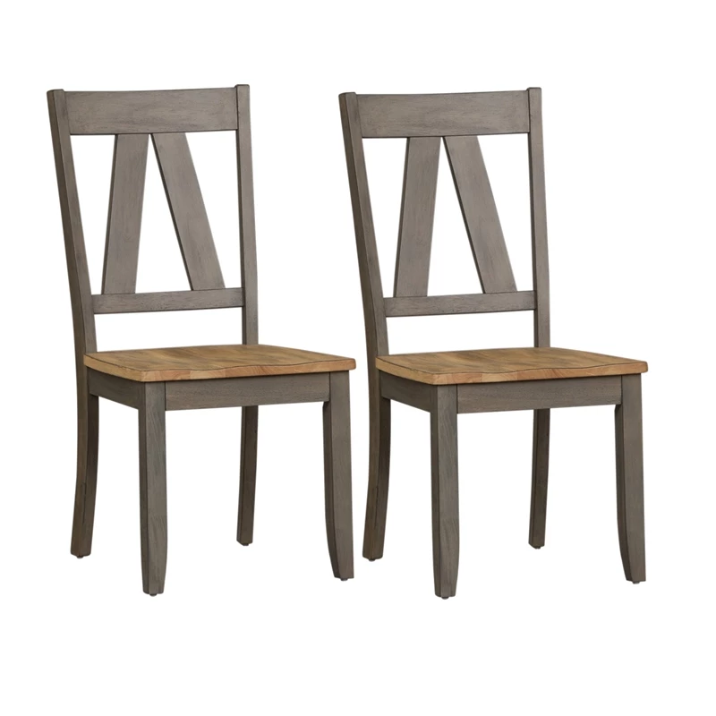 New ๐ฅฐ Liberty Furniture Lindsey Farm Light Gray Splat Back Side Chair (RTA)-Set Of 2 ๐ฅฐ 3 New ๐ฅฐ Liberty Furniture Lindsey Farm Light Gray Splat Back Side Chair (RTA)-Set Of 2 ๐ฅฐ