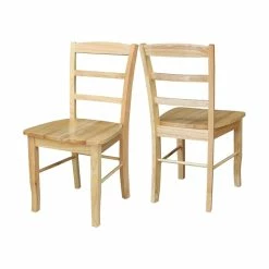 Best reviews of 🤩 International Concepts Madrid Ladderback Dining Chair In Natural (Set Of 2) ❤️ -Cheap Office Chairs Store 200716 9 L