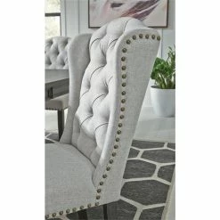 Deals 😉 Ashley Furniture Signature Design By Ashley Jeanette Upholstered Dining Chair In Linen ✔️ -Cheap Office Chairs Store 2008416 2 L