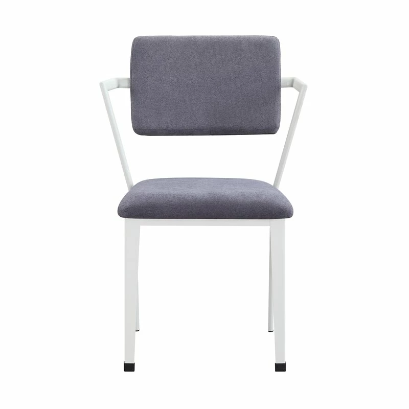 Hot Sale 👍 Bowery Hill Upholstered Dining Arm Chair In Gray And White (Set Of 2) 👏 4 Hot Sale 👍 Bowery Hill Upholstered Dining Arm Chair In Gray And White (Set Of 2) 👏 - Image 2