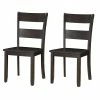 Top 10 ✨ Bowery Hill Ladder Back Dining Side Chair In Distressed Walnut (Set Of 2) 😉 -Cheap Office Chairs Store 2012240 5 L
