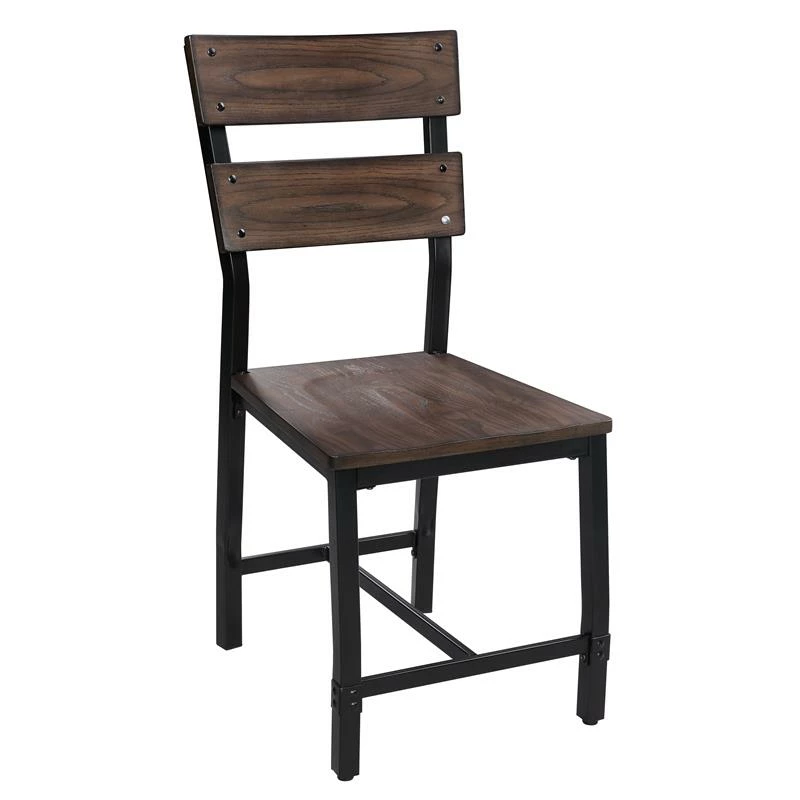 Top 10 👍 Bowery Hill Industrial Ladder Back Dining Side Chair In Oak (Set Of 2) 😀 4 Top 10 👍 Bowery Hill Industrial Ladder Back Dining Side Chair In Oak (Set Of 2) 😀 - Image 2