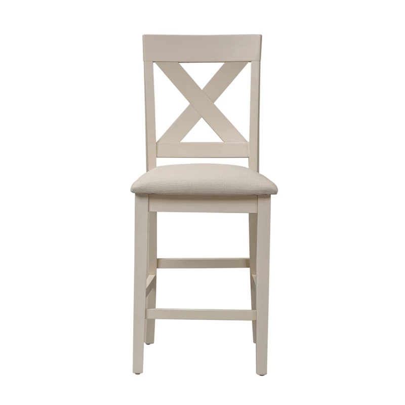 Cheap 👏 Liberty Furniture Thornton White X Back Wood Counter Chair- Pack Of 2 👍 8 Cheap 👏 Liberty Furniture Thornton White X Back Wood Counter Chair- Pack Of 2 👍 - Image 6