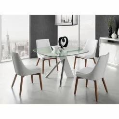 Deals ⭐ Casabianca Furniture Modern Creek Faux Leather Dining Chair In White ✔️ -Cheap Office Chairs Store 2013697 1 L