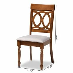 Buy ๐ Baxton Studio LucieGrey And Brown Finished Wood 4-Piece Dining Chair Set ๐งจ 12 Buy ๐ Baxton Studio LucieGrey And Brown Finished Wood 4-Piece Dining Chair Set ๐งจ -Cheap Office Chairs Store 2016294 3 L