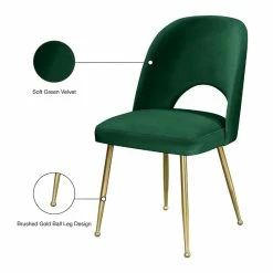 Promo 😀 Meridian Furniture Logan Green Velvet Dining Chair (Set Of 2) 💯 14 Promo 😀 Meridian Furniture Logan Green Velvet Dining Chair (Set Of 2) 💯 -Cheap Office Chairs Store 2017590 5 L