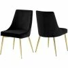 Promo 🤩 Meridian Furniture Karina Black Velvet Dining Chair (Set Of 2) 🎉