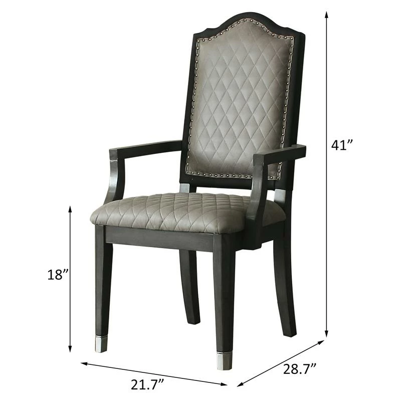 Best Pirce 🥰 ACME Furniture ACME House Beatrice Fabric Arm Chair In Two Tone Gray And Charcoal (Set Of 2) 🤩 11 Best Pirce 🥰 ACME Furniture ACME House Beatrice Fabric Arm Chair In Two Tone Gray And Charcoal (Set Of 2) 🤩 - Image 9