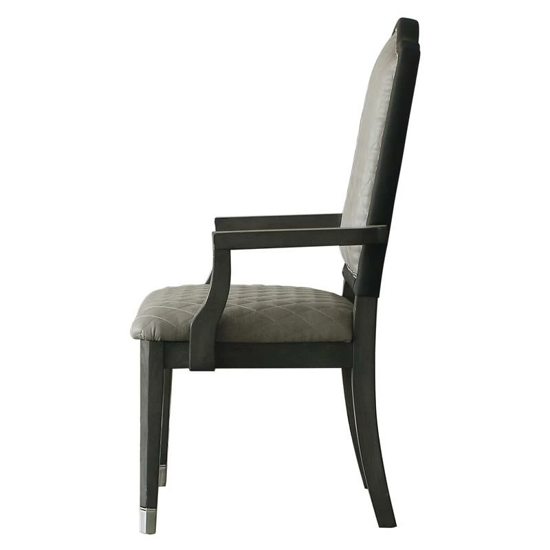 Best Pirce 🥰 ACME Furniture ACME House Beatrice Fabric Arm Chair In Two Tone Gray And Charcoal (Set Of 2) 🤩 6 Best Pirce 🥰 ACME Furniture ACME House Beatrice Fabric Arm Chair In Two Tone Gray And Charcoal (Set Of 2) 🤩 - Image 4