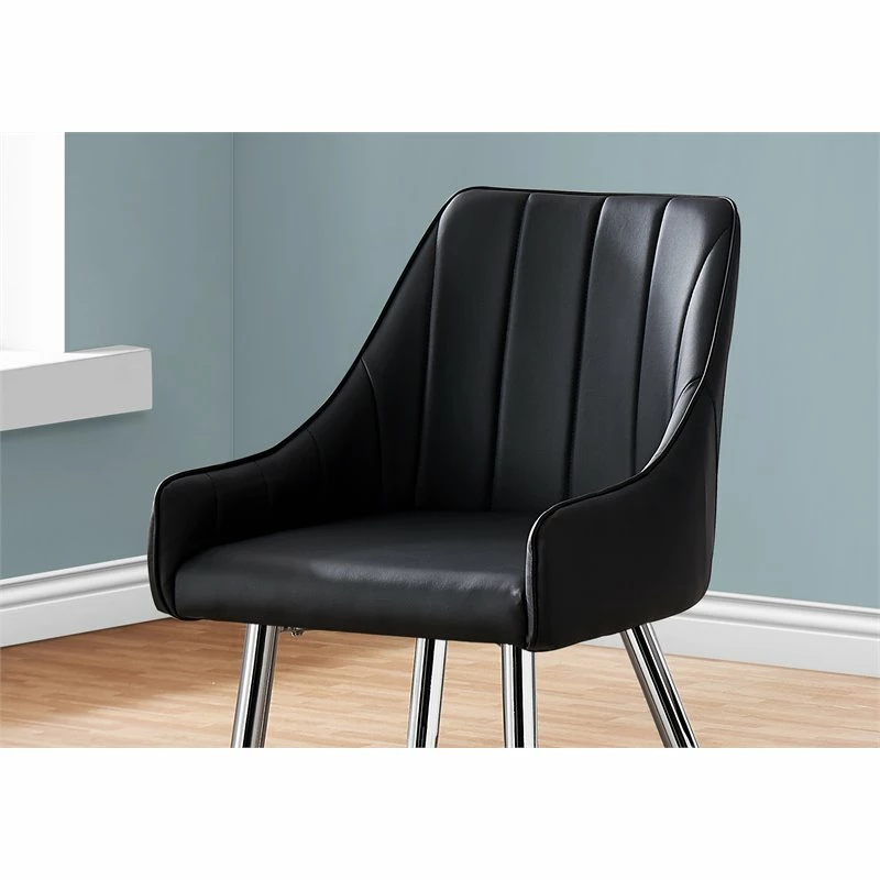 Best deal 🌟 Monarch Faux Leather Tufted Upholstered Dining Chair In Black (Set Of 2) 🥰 5 Best deal 🌟 Monarch Faux Leather Tufted Upholstered Dining Chair In Black (Set Of 2) 🥰 - Image 3