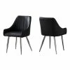 Best deal 🌟 Monarch Faux Leather Tufted Upholstered Dining Chair In Black (Set Of 2) 🥰 -Cheap Office Chairs Store 2019648 L