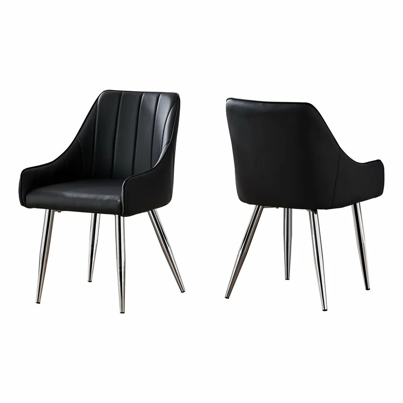 Best deal 🌟 Monarch Faux Leather Tufted Upholstered Dining Chair In Black (Set Of 2) 🥰 3 Best deal 🌟 Monarch Faux Leather Tufted Upholstered Dining Chair In Black (Set Of 2) 🥰