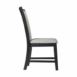 Budget 🤩 Picket House Furnishings Jasper Dining Slat Back Side Chair Set In Black ⭐ -Cheap Office Chairs Store 2019681 2 L
