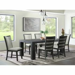 Budget 🤩 Picket House Furnishings Jasper Dining Slat Back Side Chair Set In Black ⭐ -Cheap Office Chairs Store 2019681 4 L