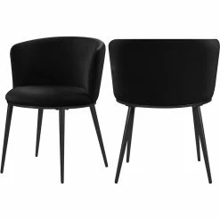 Deals 🤩 Meridian Furniture Skylar Black Velvet Dining Chair (Set Of 2) 🌟