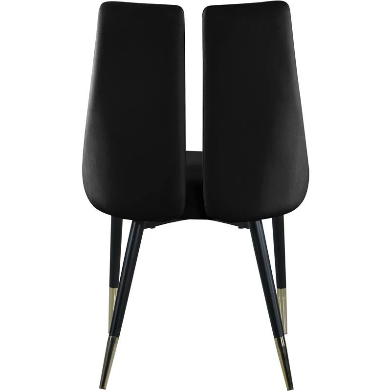 Cheap 🎉 Meridian Furniture Sleek Black Velvet Dining Chair (Set Of 2) ⌛ 5 Cheap 🎉 Meridian Furniture Sleek Black Velvet Dining Chair (Set Of 2) ⌛ - Image 3