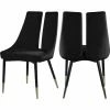 Cheap 🎉 Meridian Furniture Sleek Black Velvet Dining Chair (Set Of 2) ⌛ -Cheap Office Chairs Store 2020447 L