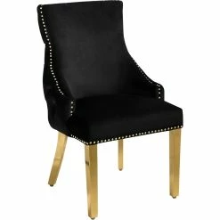 Best Sale 🛒 Meridian Furniture Tuft Black Velvet Dining Chair In Gold Finish (Set Of 2) ❤️ 10 Best Sale 🛒 Meridian Furniture Tuft Black Velvet Dining Chair In Gold Finish (Set Of 2) ❤️ -Cheap Office Chairs Store 2020583 5 L