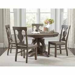 Budget ❤️ Lexicon Toulon Wood Dining Side Chair In Wire Brushed Dark Pewter (Set Of 2) 👍 -Cheap Office Chairs Store 2025391 1 L