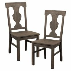 Budget ❤️ Lexicon Toulon Wood Dining Side Chair In Wire Brushed Dark Pewter (Set Of 2) 👍 -Cheap Office Chairs Store 2025391 2 L