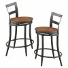 Discount 😀 Lexicon Selbyville Metal Swivel Counter Height Chairs In Cherry (Set Of 2) 😉 -Cheap Office Chairs Store 2025392 2 L