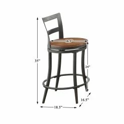 Discount 😀 Lexicon Selbyville Metal Swivel Counter Height Chairs In Cherry (Set Of 2) 😉 -Cheap Office Chairs Store 2025392 4 L