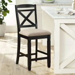 New โค๏ธ Lexicon Baywater Wood Counter Height Dining Chairs In Black And Beige (Set Of 2) ๐ 12 New โค๏ธ Lexicon Baywater Wood Counter Height Dining Chairs In Black And Beige (Set Of 2) ๐ -Cheap Office Chairs Store 2025584 4 L