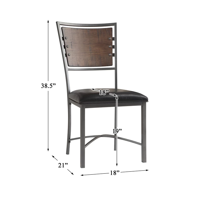 Best Sale 🥰 Lexicon Fideo Metal Dining Room Side Chairs In Burnished/Black (Set Of 2) ❤️ 8 Best Sale 🥰 Lexicon Fideo Metal Dining Room Side Chairs In Burnished/Black (Set Of 2) ❤️ - Image 6
