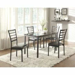 Discount ๐ฅ Lexicon Flannery Metal Dining Room Side Chairs In Black And Brown (Set Of 4) โ 7 Discount ๐ฅ Lexicon Flannery Metal Dining Room Side Chairs In Black And Brown (Set Of 4) โ -Cheap Office Chairs Store 2025592 1 L