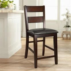 Buy ⭐ Lexicon Mantello Wood Counter Height Dining Chairs In Cherry (Set Of 2) ⭐ -Cheap Office Chairs Store 2025598 5 L