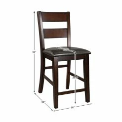 Buy ⭐ Lexicon Mantello Wood Counter Height Dining Chairs In Cherry (Set Of 2) ⭐ -Cheap Office Chairs Store 2025598 6 L
