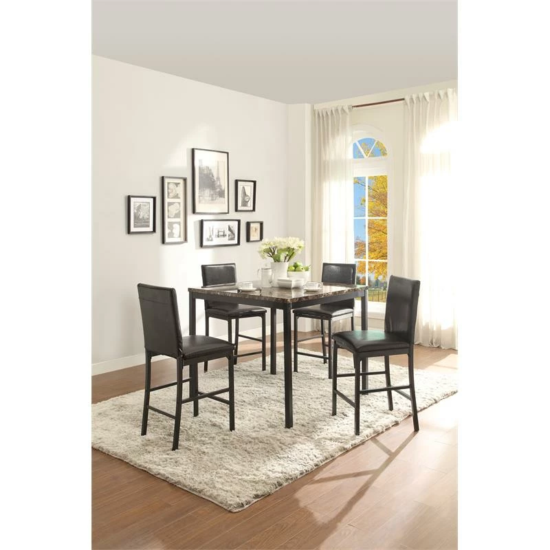 Discount 🔥 Lexicon Tempe Metal Counter Height Dining Chairs In Black And Brown (Set Of 4) 👍 4 Discount 🔥 Lexicon Tempe Metal Counter Height Dining Chairs In Black And Brown (Set Of 4) 👍 - Image 2