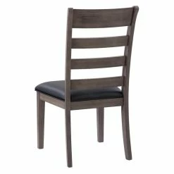 Hot Sale 🛒 CorLiving New York Gray Wood Classic Dining Chair - Set Of 2 💯 -Cheap Office Chairs Store 2028527 5 L