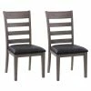 Hot Sale 🛒 CorLiving New York Gray Wood Classic Dining Chair - Set Of 2 💯