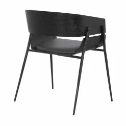 Cheapest 🔥 Armen Living Bronte Wood And Metal Contemporary Dining Room Chairs Set Of 2 👏 -Cheap Office Chairs Store 2087792 5 L