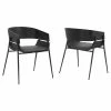 Cheapest 🔥 Armen Living Bronte Wood And Metal Contemporary Dining Room Chairs Set Of 2 👏 -Cheap Office Chairs Store 2087792 L