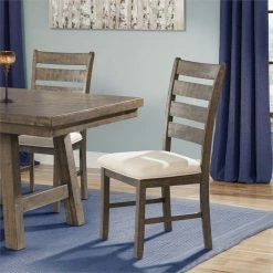 Cheapest 🤩 Bowery Hill Ladder Back Dining Side Chair In Walnut (Set Of 2) ❤️ -Cheap Office Chairs Store 2104036 10 L