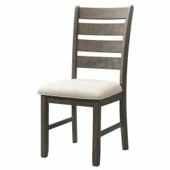 Cheapest 🤩 Bowery Hill Ladder Back Dining Side Chair In Walnut (Set Of 2) ❤️ -Cheap Office Chairs Store 2104036 11 L