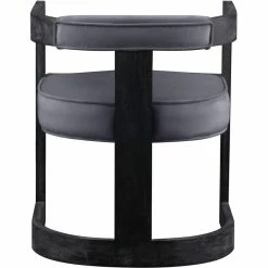 Promo 👏 Meridian Furniture Regency Gray Velvet Upholstered Dining Chair 🎁 -Cheap Office Chairs Store 2106210 2 L