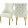 Brand new ⭐ Meridian Furniture Tuft White Faux Leather Dining Chair (Set Of 2) ⌛ -Cheap Office Chairs Store 2106221 2 L