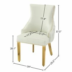 Brand new ⭐ Meridian Furniture Tuft White Faux Leather Dining Chair (Set Of 2) ⌛ 17 Brand new ⭐ Meridian Furniture Tuft White Faux Leather Dining Chair (Set Of 2) ⌛ -Cheap Office Chairs Store 2106221 9 L