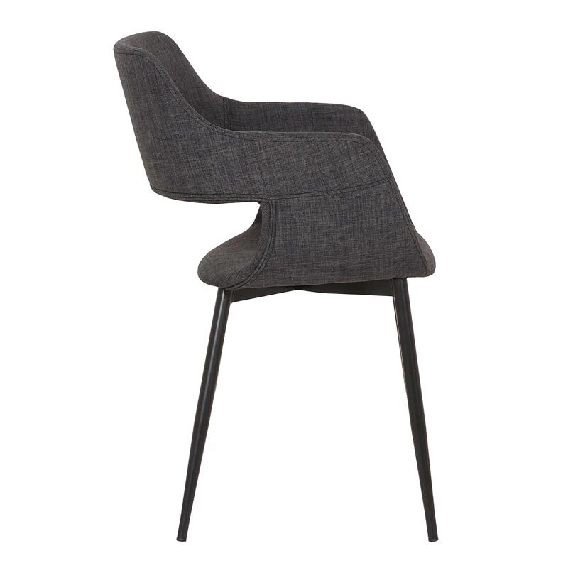 Flash Sale โ Allora Open Back Dining Accent Chair In Charcoal Gray ๐ 5 Flash Sale โ Allora Open Back Dining Accent Chair In Charcoal Gray ๐ - Image 3