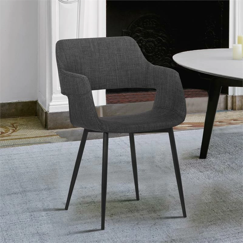 Flash Sale โ Allora Open Back Dining Accent Chair In Charcoal Gray ๐ 8 Flash Sale โ Allora Open Back Dining Accent Chair In Charcoal Gray ๐ - Image 6