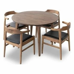 Hot Sale ๐ฅฐ Allora Mid Century Modern Leather Dining Chair In Black (Set Of 2) ๐ฅฐ