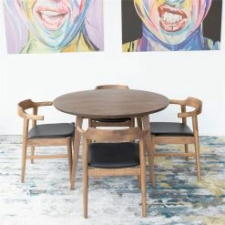 Hot Sale 🥰 Allora Mid Century Modern Leather Dining Chair In Black (Set Of 2) 🥰 -Cheap Office Chairs Store 2110379 7 L