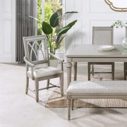 Cheapest ✔️ Jennifer Taylor Home Dauphin X-Back Upholstered Dining Arm Chair Cream White & Cashmere Gray ⭐ 25 Cheapest ✔️ Jennifer Taylor Home Dauphin X-Back Upholstered Dining Arm Chair Cream White & Cashmere Gray ⭐ -Cheap Office Chairs Store 2115752 4 L