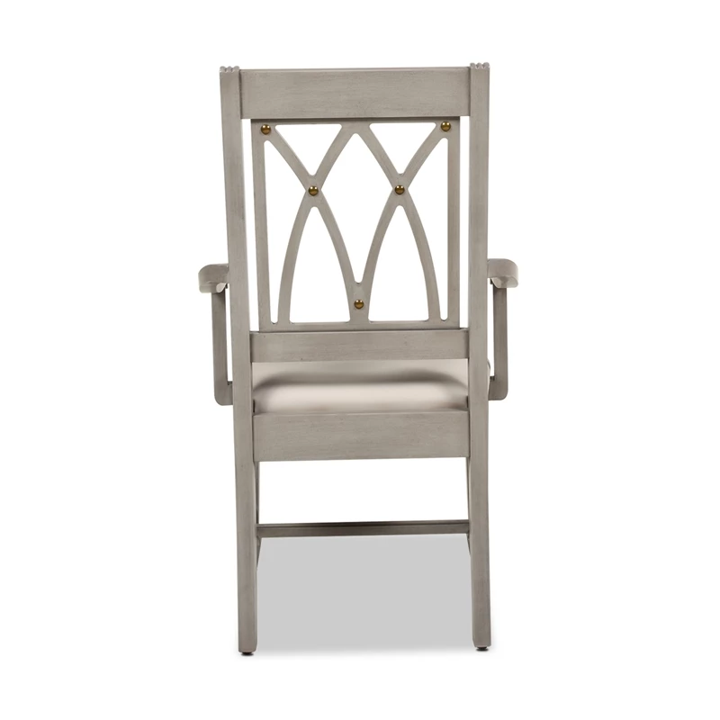 Cheapest ✔️ Jennifer Taylor Home Dauphin X-Back Upholstered Dining Arm Chair Cream White & Cashmere Gray ⭐ 9 Cheapest ✔️ Jennifer Taylor Home Dauphin X-Back Upholstered Dining Arm Chair Cream White & Cashmere Gray ⭐ - Image 7