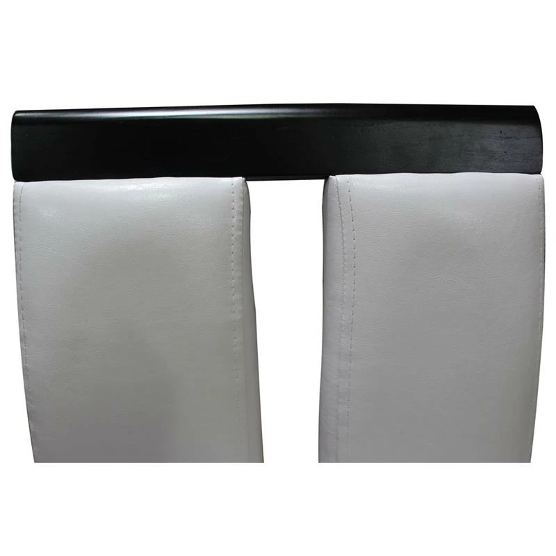 Best deal ๐ Best Master Furniture Best Master Zendaya Faux Leather Dining Chair In Black Wood/White (Set Of 2) โ 4 Best deal ๐ Best Master Furniture Best Master Zendaya Faux Leather Dining Chair In Black Wood/White (Set Of 2) โ - Image 2